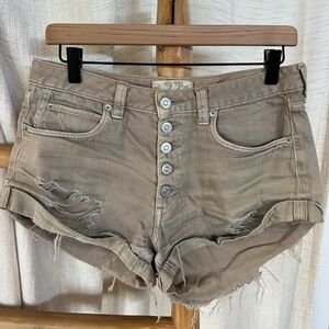 Earth tone FREE PEOPLE Jean shorts